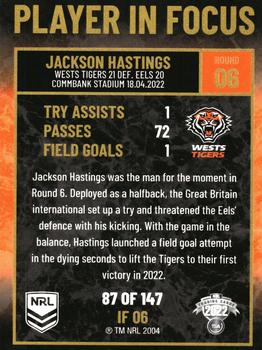 2022 NRL Player In Focus #IF06 Jackson Hastings Back
